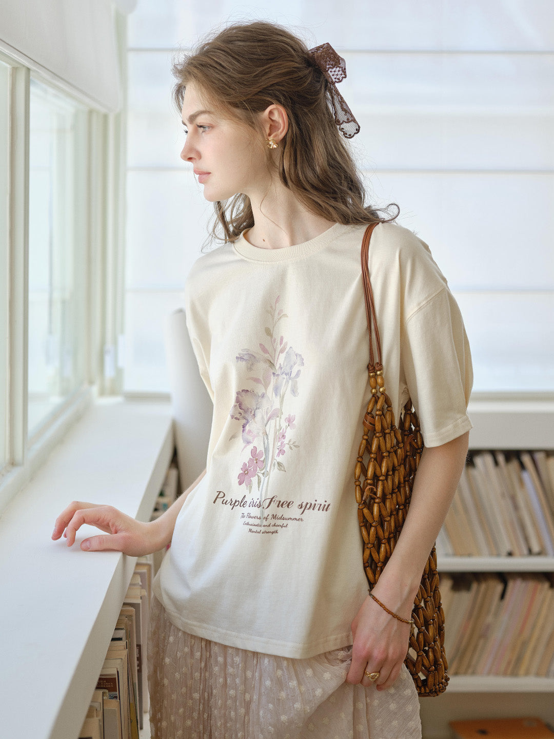 Lucy Round Neck 100%Cotton Printed T-shirt