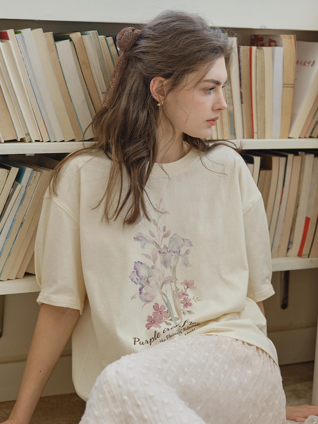 Lucy Round Neck 100%Cotton Printed T-shirt