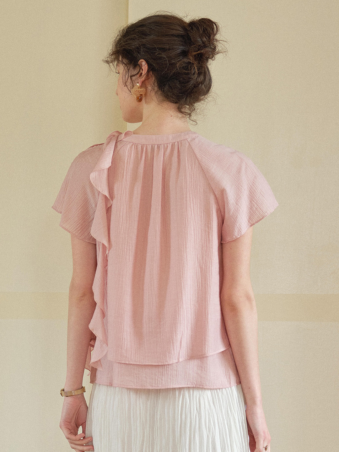 Emilia Round Neck French Blouse