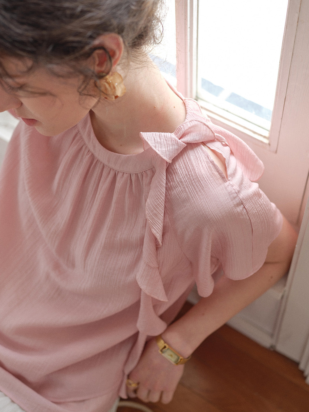 Emilia Round Neck French Blouse