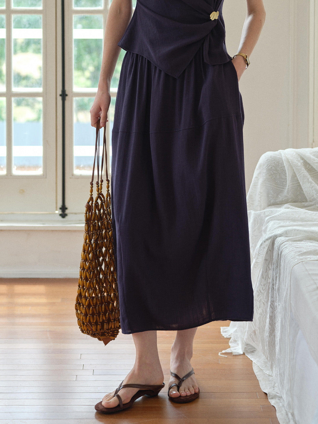 Delia Simple Short Loose Skirt