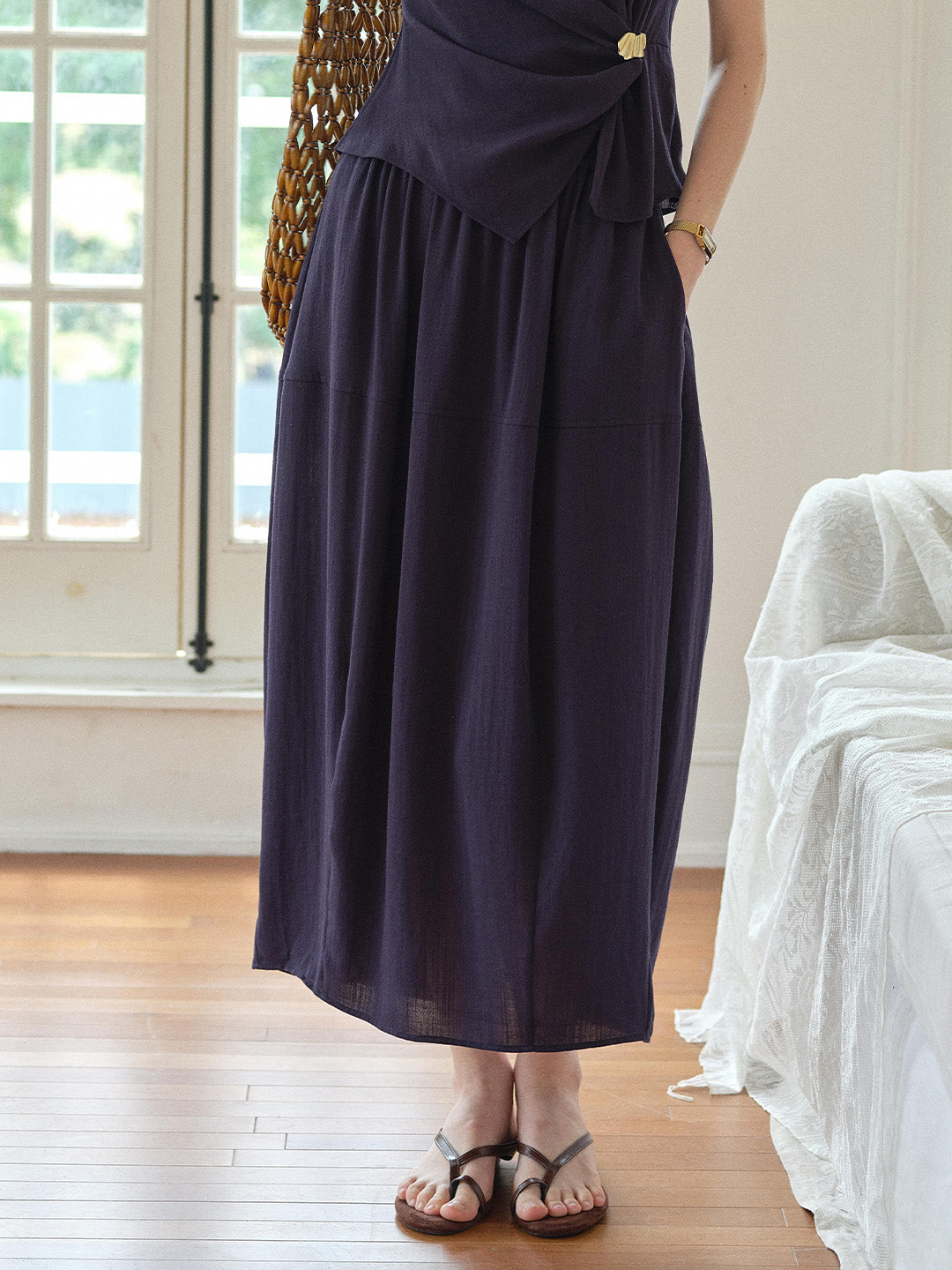 Delia Simple Short Loose Skirt