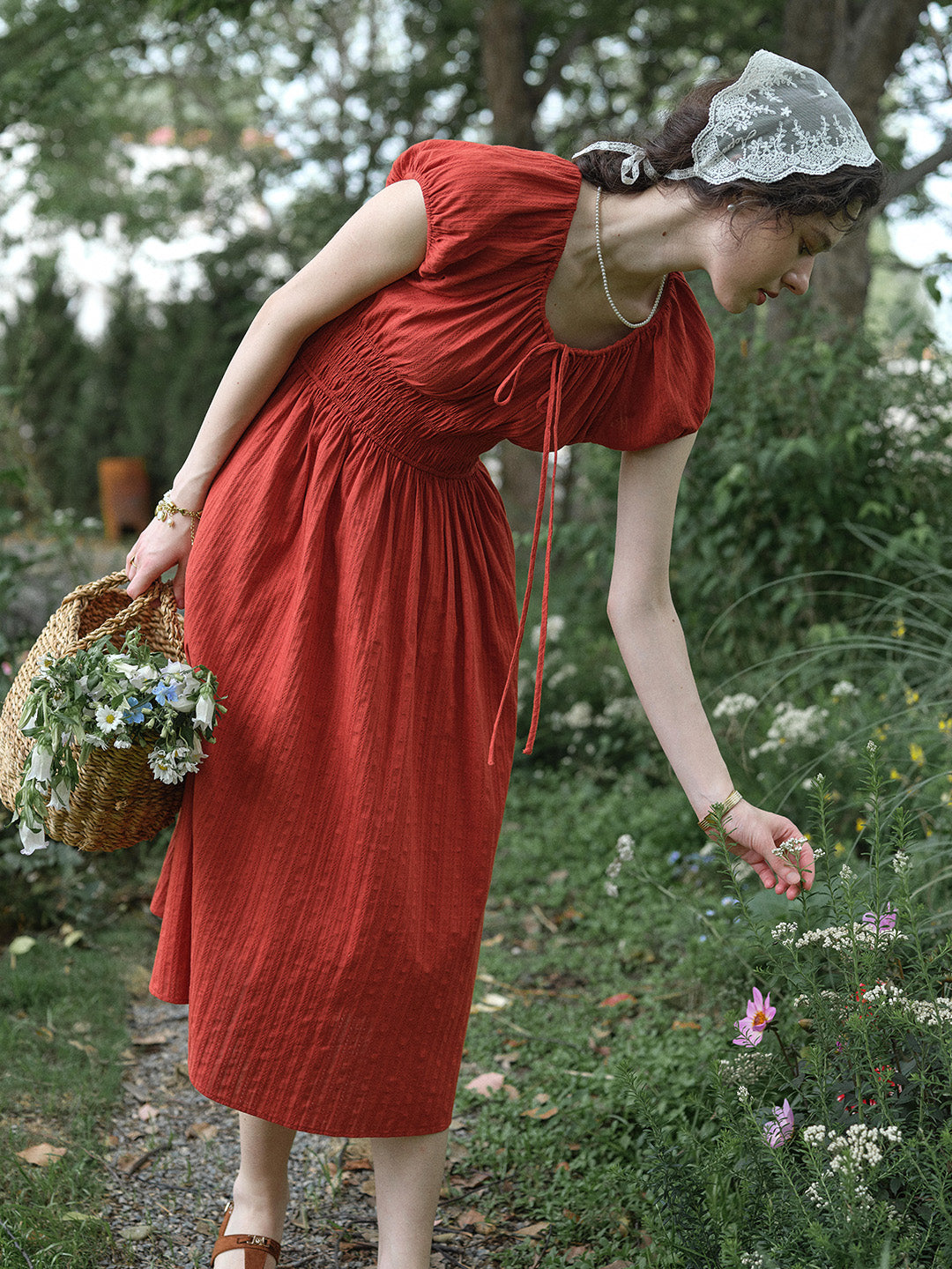 red cotton dresses Reiss