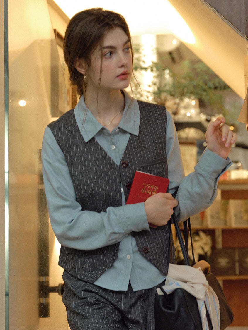 Mallory Classic Striped All-Purpose Vest