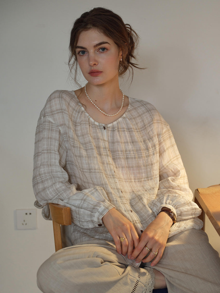 Leilani Round Neck Loose Blouse