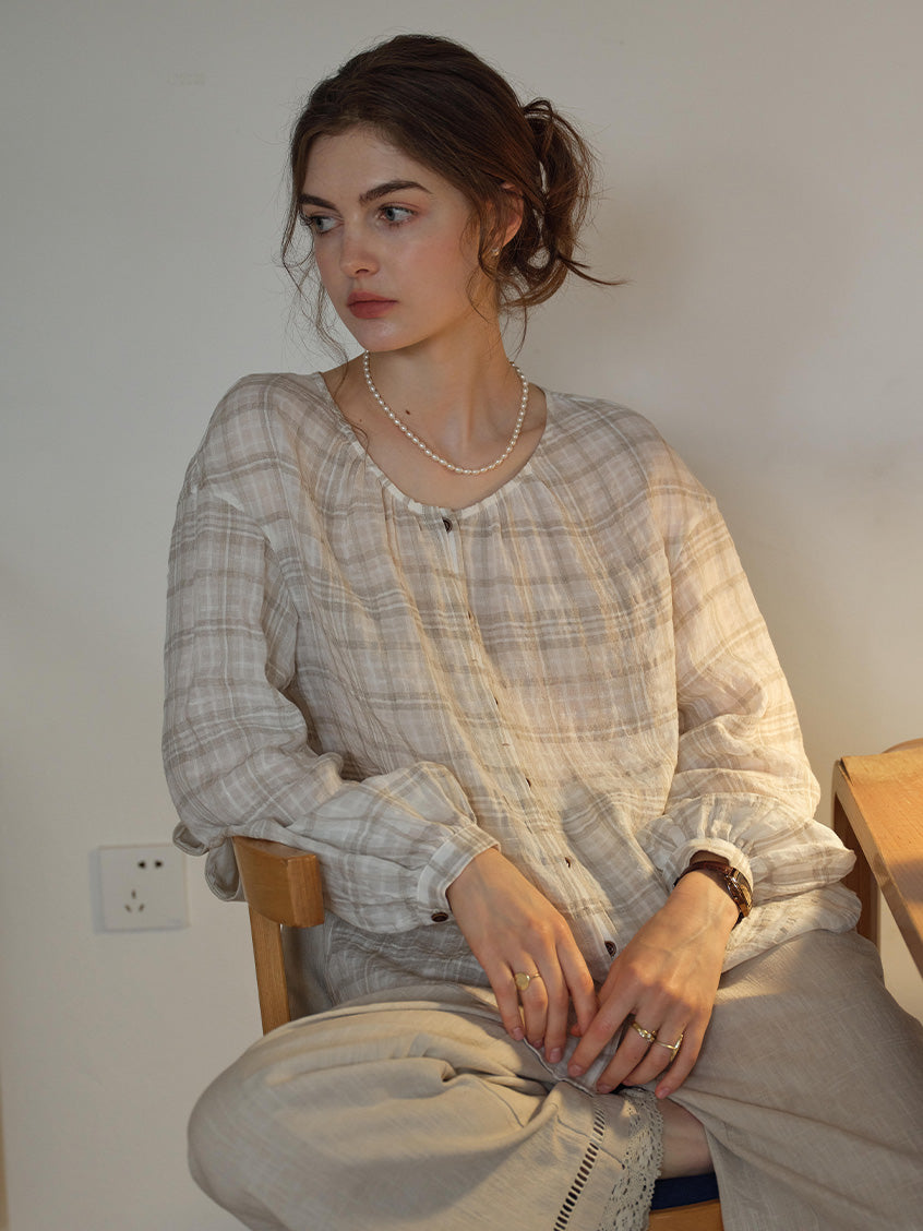 Leilani Round Neck Loose Blouse