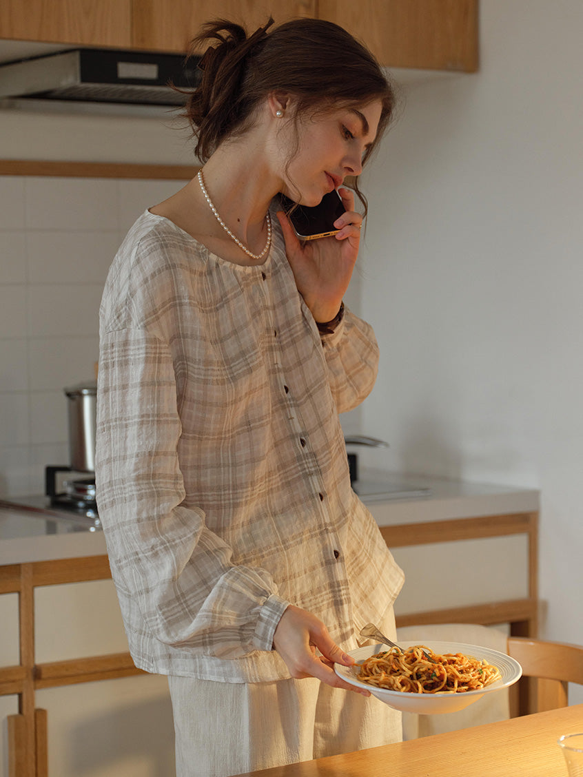 Leilani Round Neck Loose Blouse