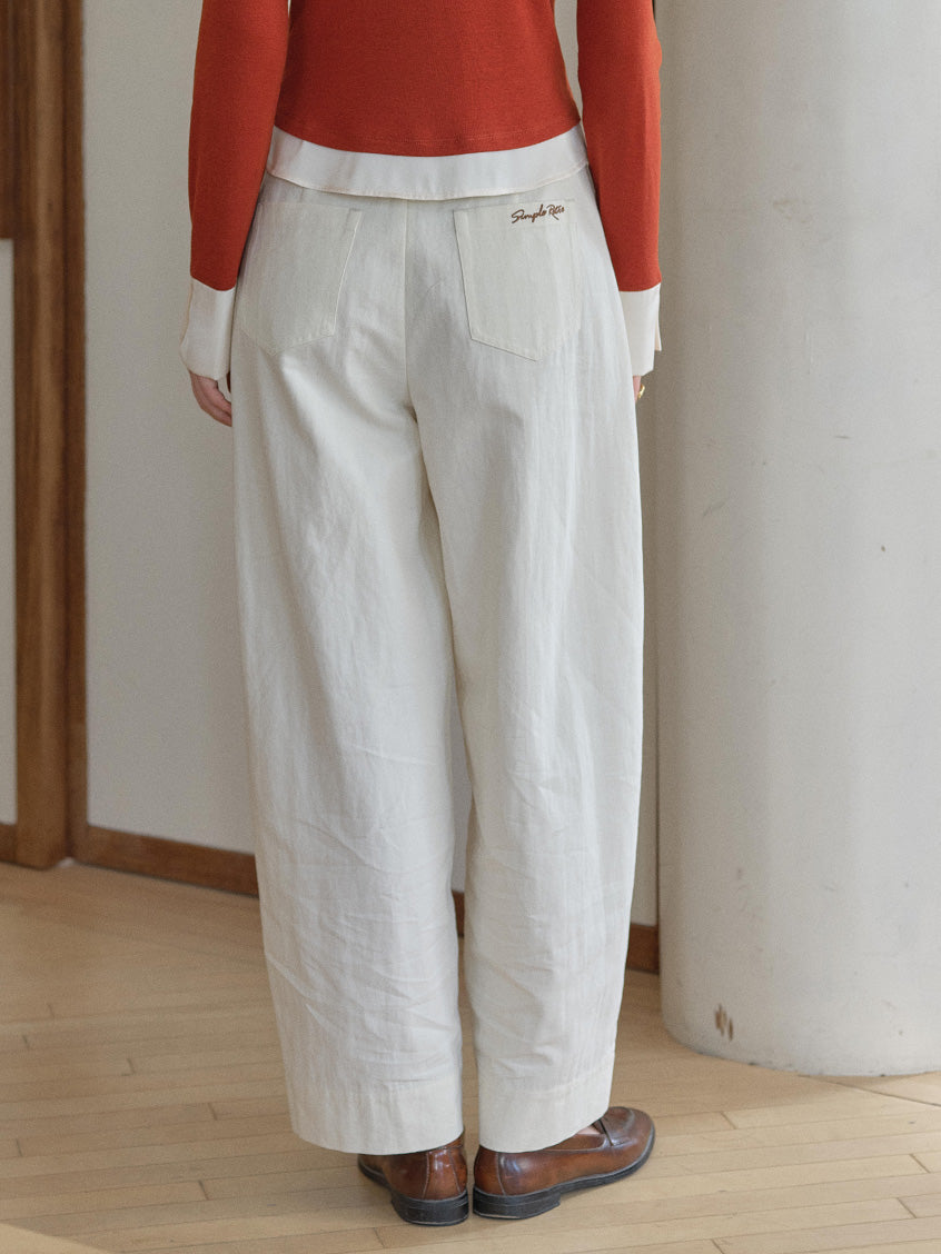 Harper Classic Embroidery Loose Pants
