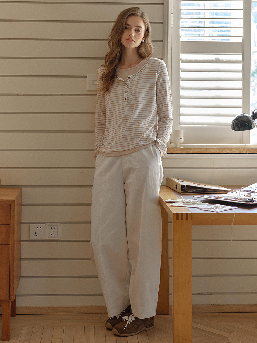 Harper Classic Embroidery Loose Pants