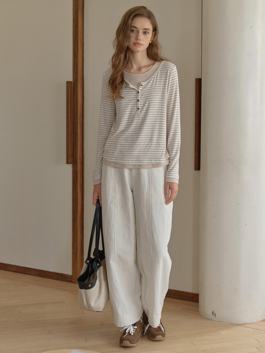 Harper Classic Embroidery Loose Pants
