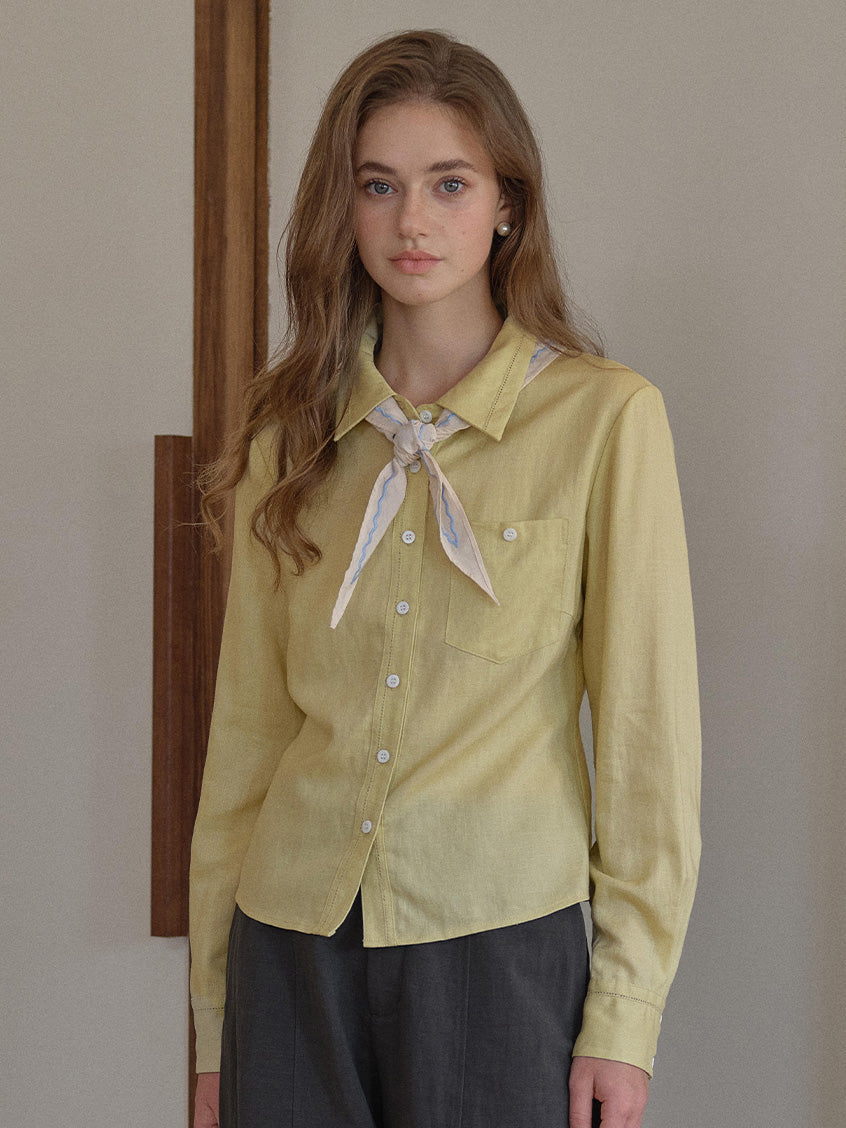 Alessandra Embroidery All-Purpose Lyocell Shirt