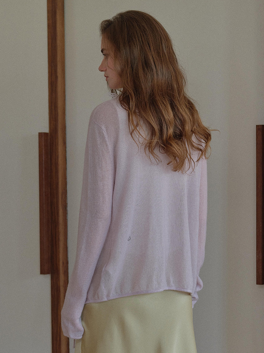 Celine French-Style V-Neck Tassel Wool Cardigan