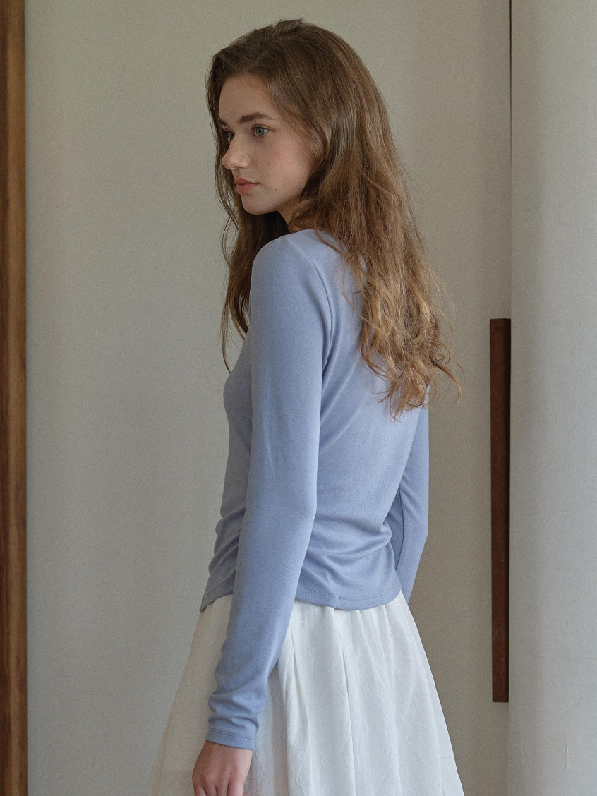 Helena French Round Neck Lace Blouse