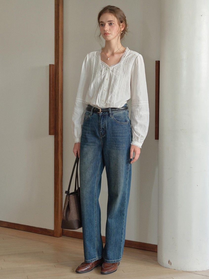 Juniper French Lace Embroidered Blouse