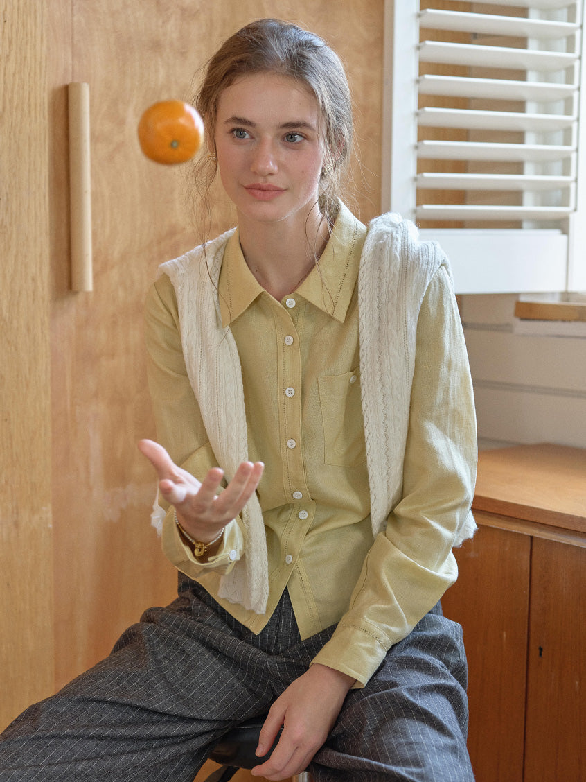 Alessandra Embroidery All-Purpose Lyocell Shirt