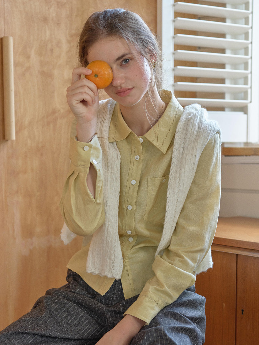 Alessandra Embroidery All-Purpose Lyocell Shirt