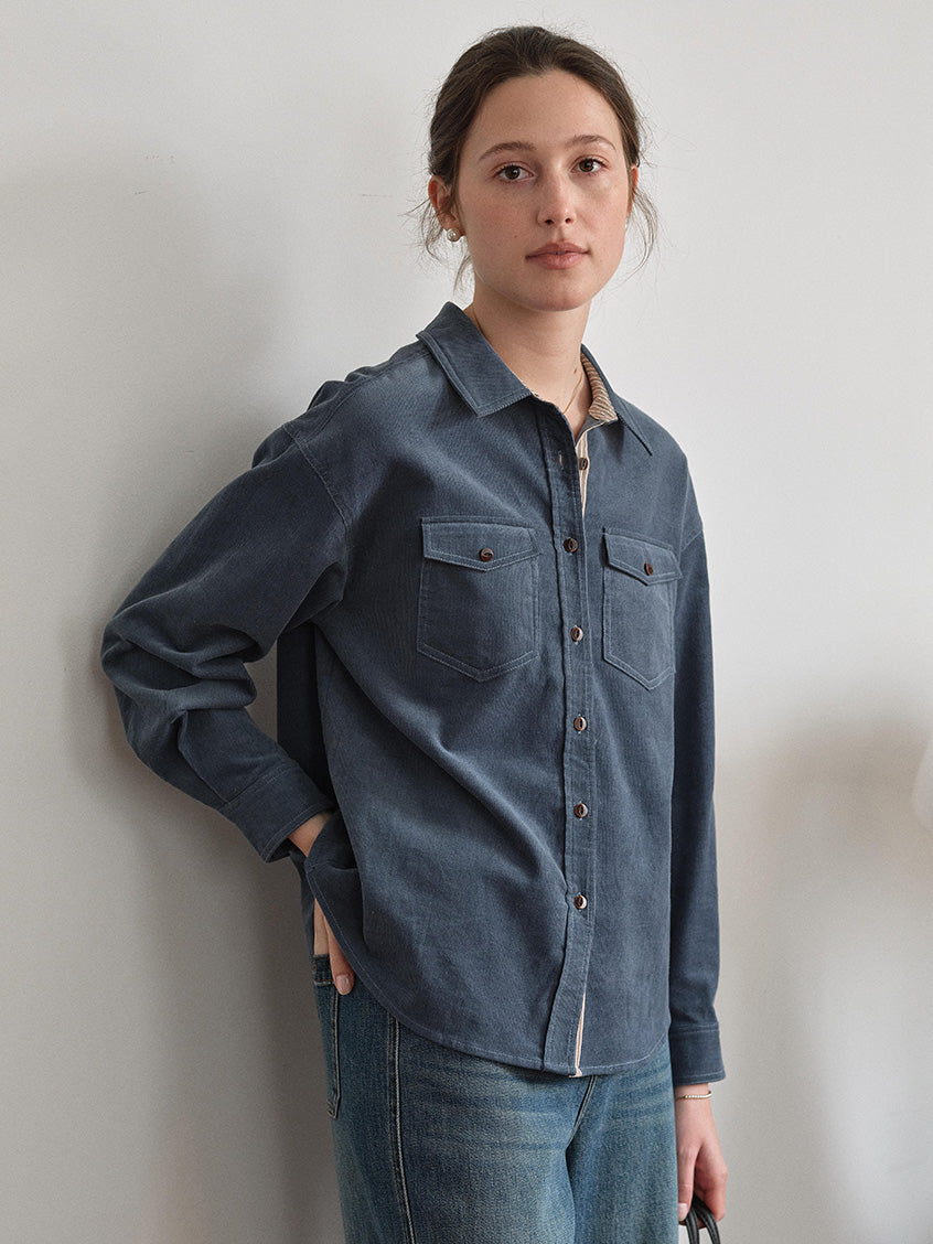 Zosia 100% Cotton Dual-Pocket Shirt
