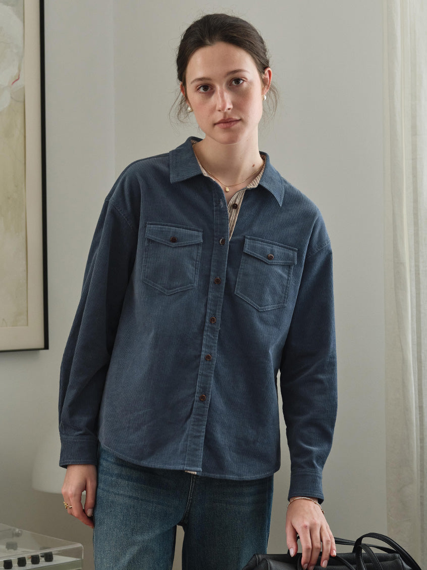 Zosia 100% Cotton Dual-Pocket Shirt