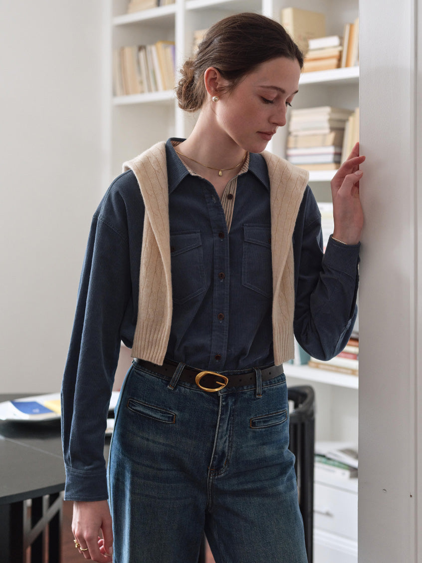 Zosia 100% Cotton Dual-Pocket Shirt