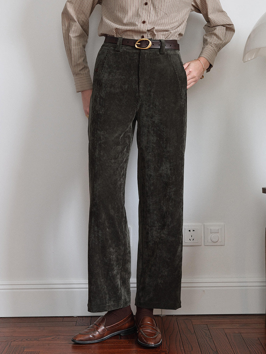 Ghislaine High-Waisted Wide-Leg Trousers