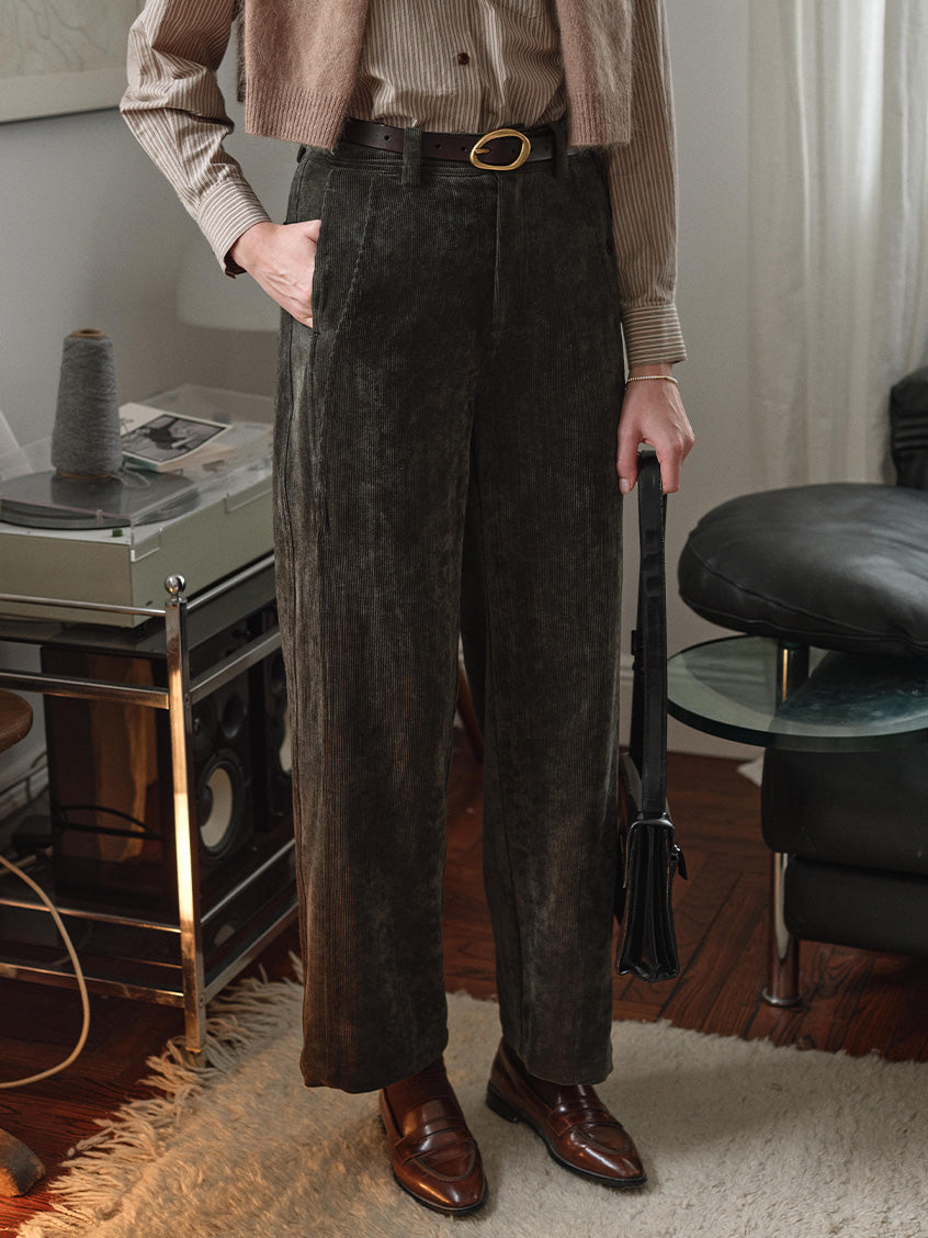 Ghislaine High-Waisted Wide-Leg Trousers
