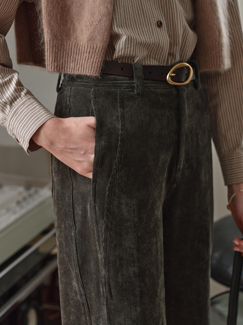 Ghislaine High-Waisted Wide-Leg Trousers