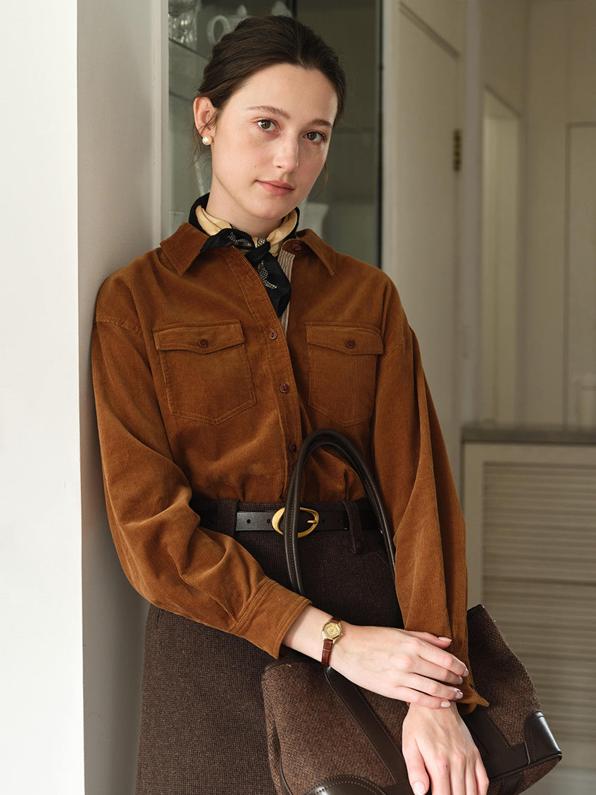 Zosia 100% Cotton Dual-Pocket Shirt