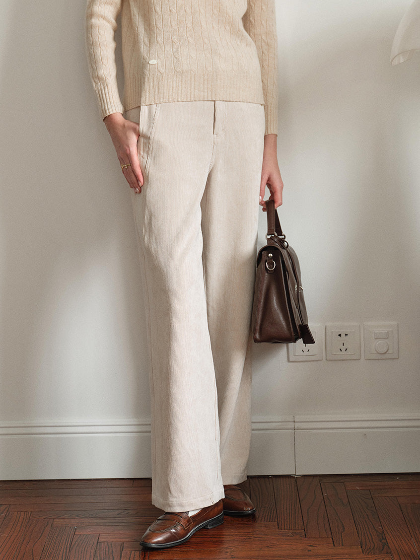 Ghislaine High-Waisted Wide-Leg Trousers