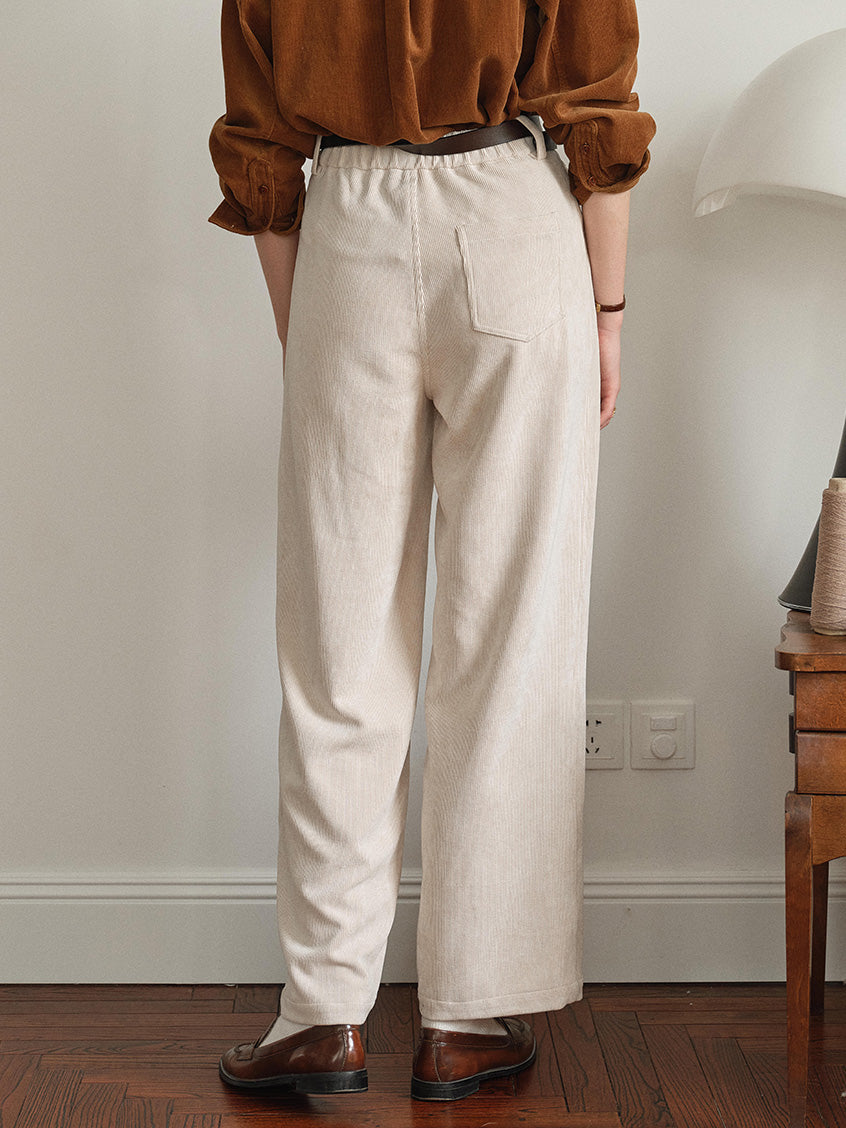 Ghislaine High-Waisted Wide-Leg Trousers