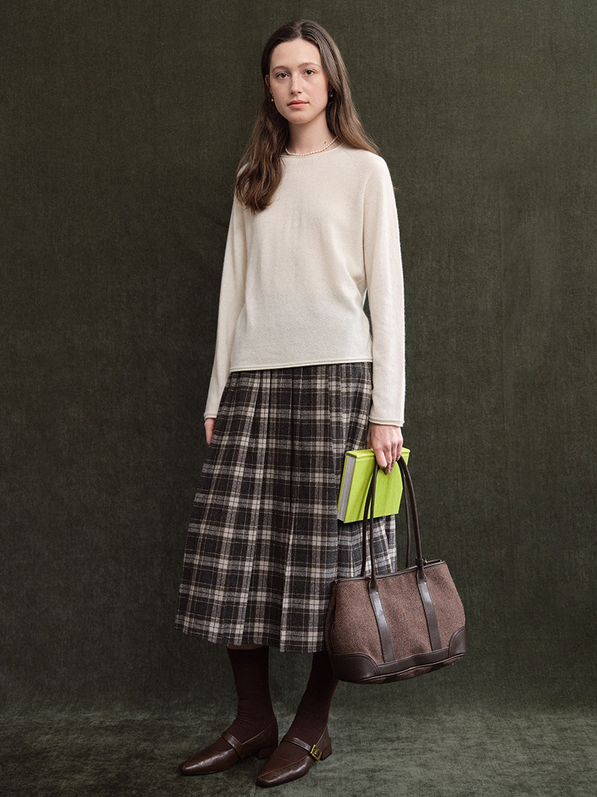 Aurelie Wool-Cashmere Crew-Neck Sweater
