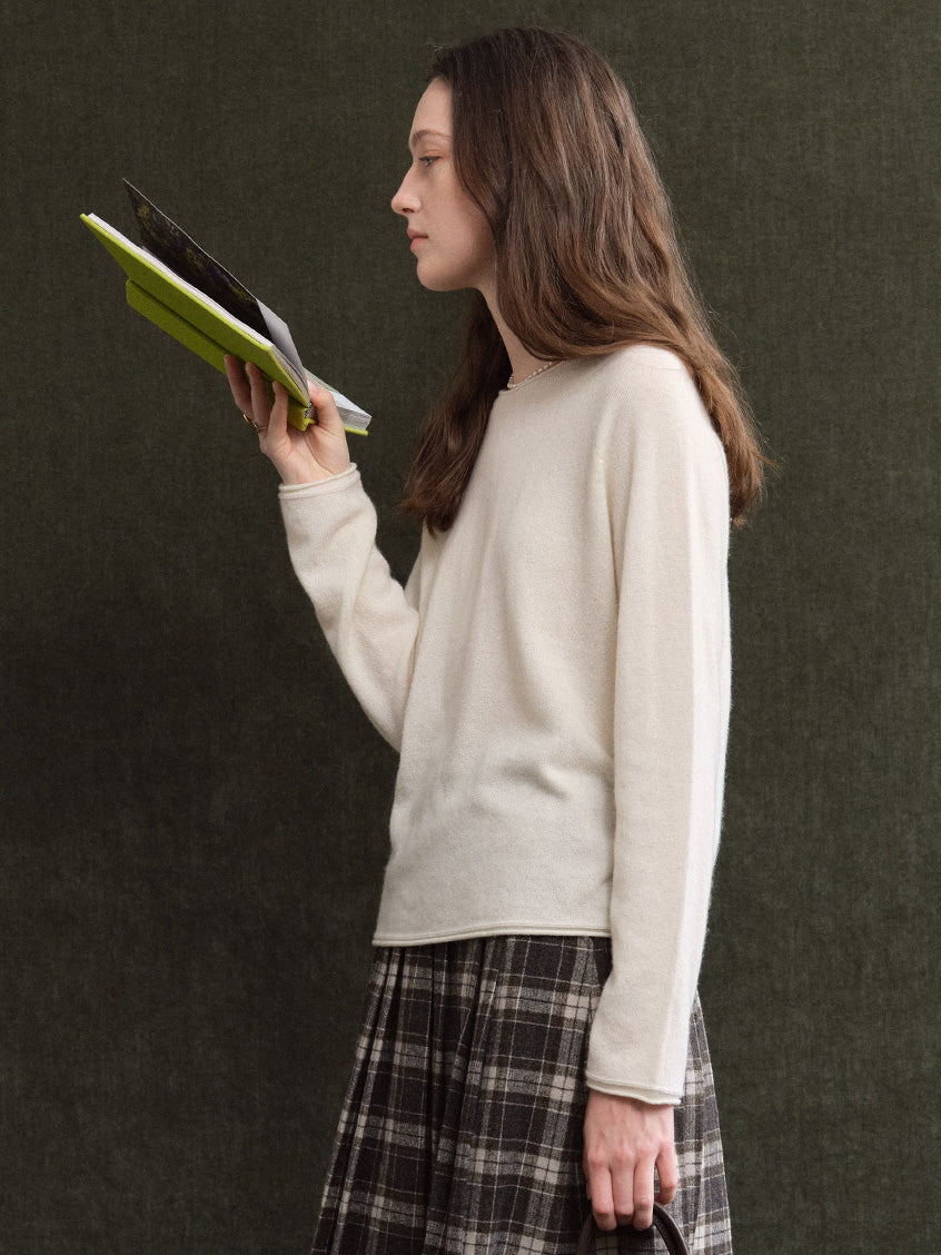 Aurelie Wool-Cashmere Crew-Neck Sweater