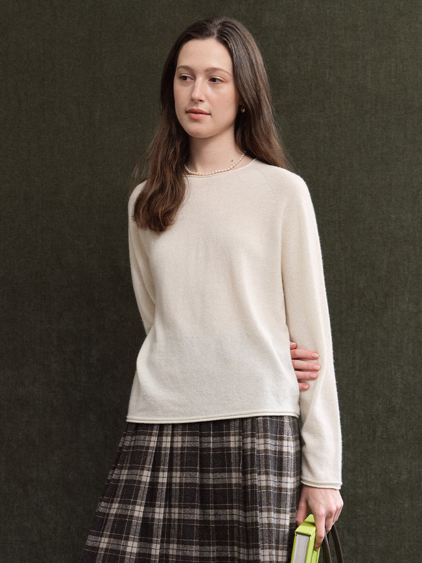 Aurelie Wool-Cashmere Crew-Neck Sweater