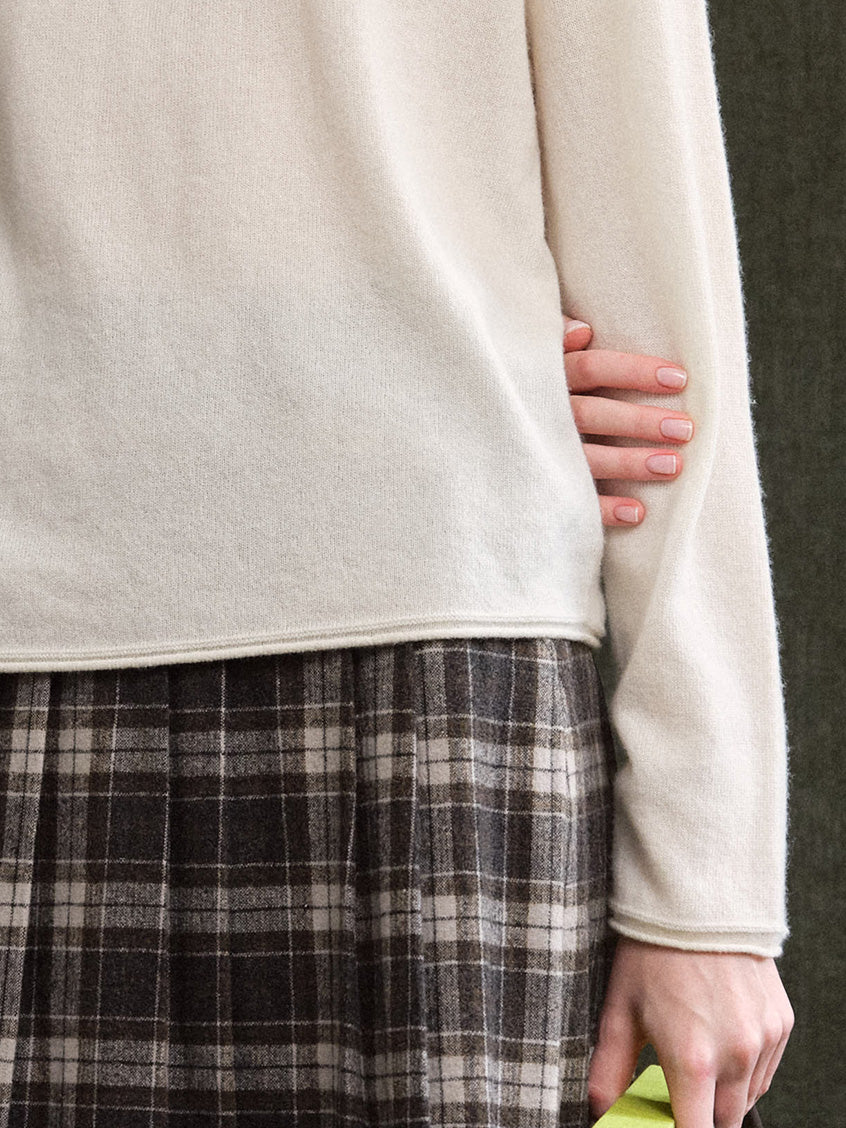 Aurelie Wool-Cashmere Crew-Neck Sweater