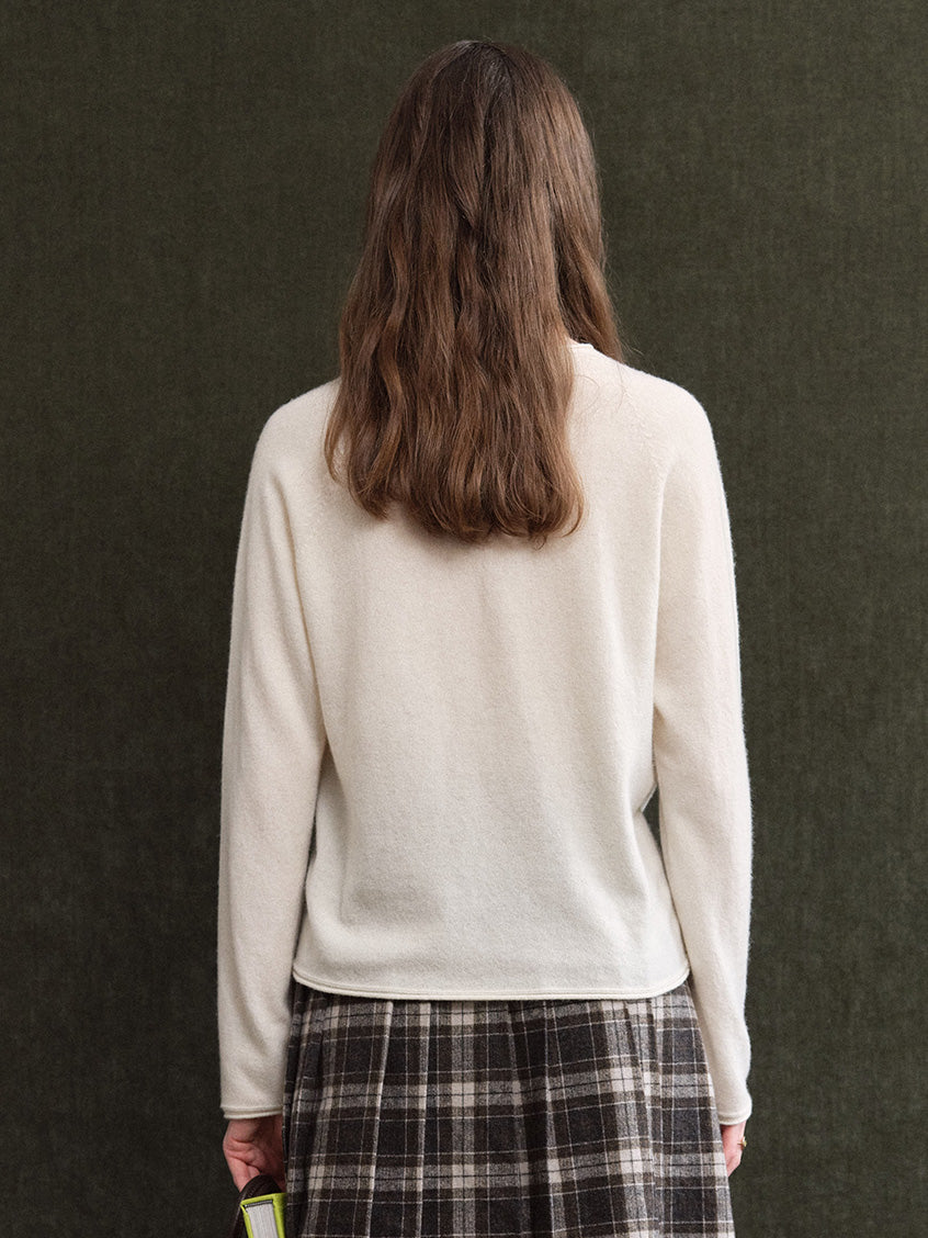 Aurelie Wool-Cashmere Crew-Neck Sweater