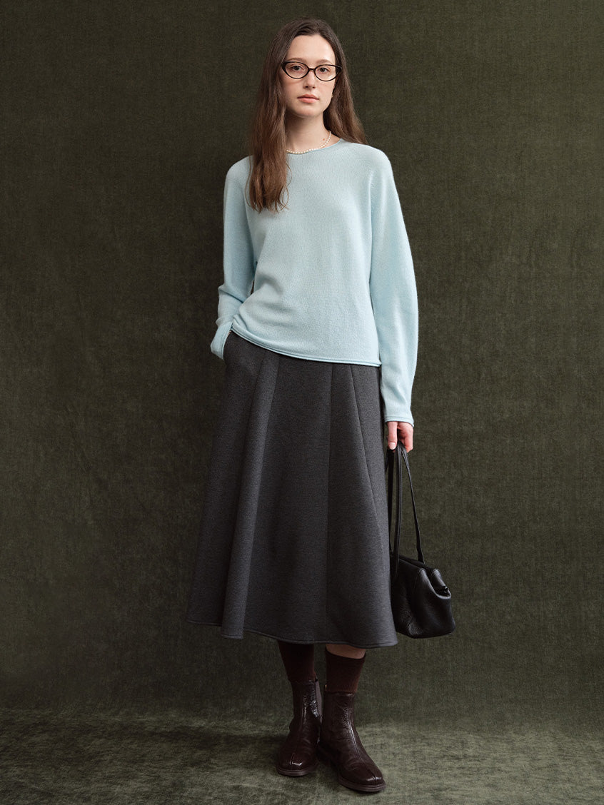 Aurelie Wool-Cashmere Crew-Neck Sweater