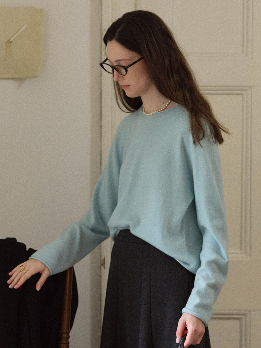 Aurelie Wool-Cashmere Crew-Neck Sweater