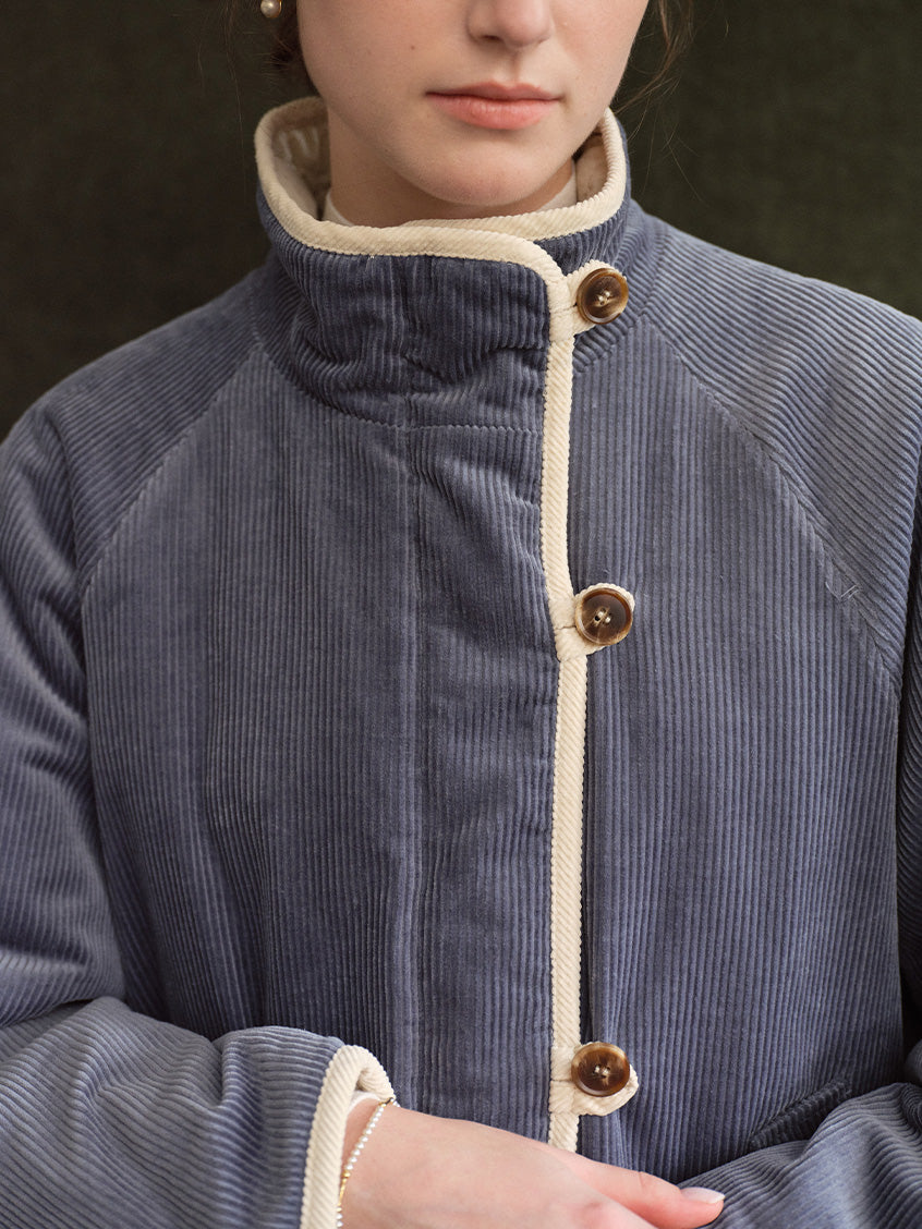 Gwendolen Reversible Corduroy Quilted Padded Jacket