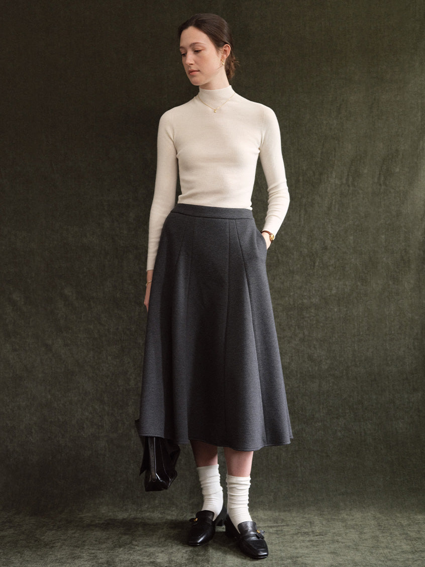 Zerlina All-Purpose Flowy A-Line Midi Skirt