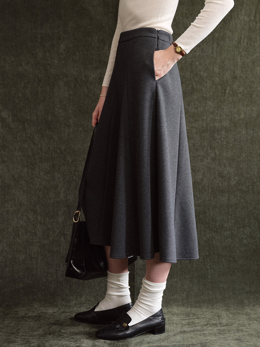 Zerlina All-Purpose Flowy A-Line Midi Skirt