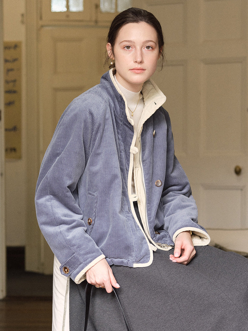 Gwendolen Reversible Corduroy Quilted Padded Jacket