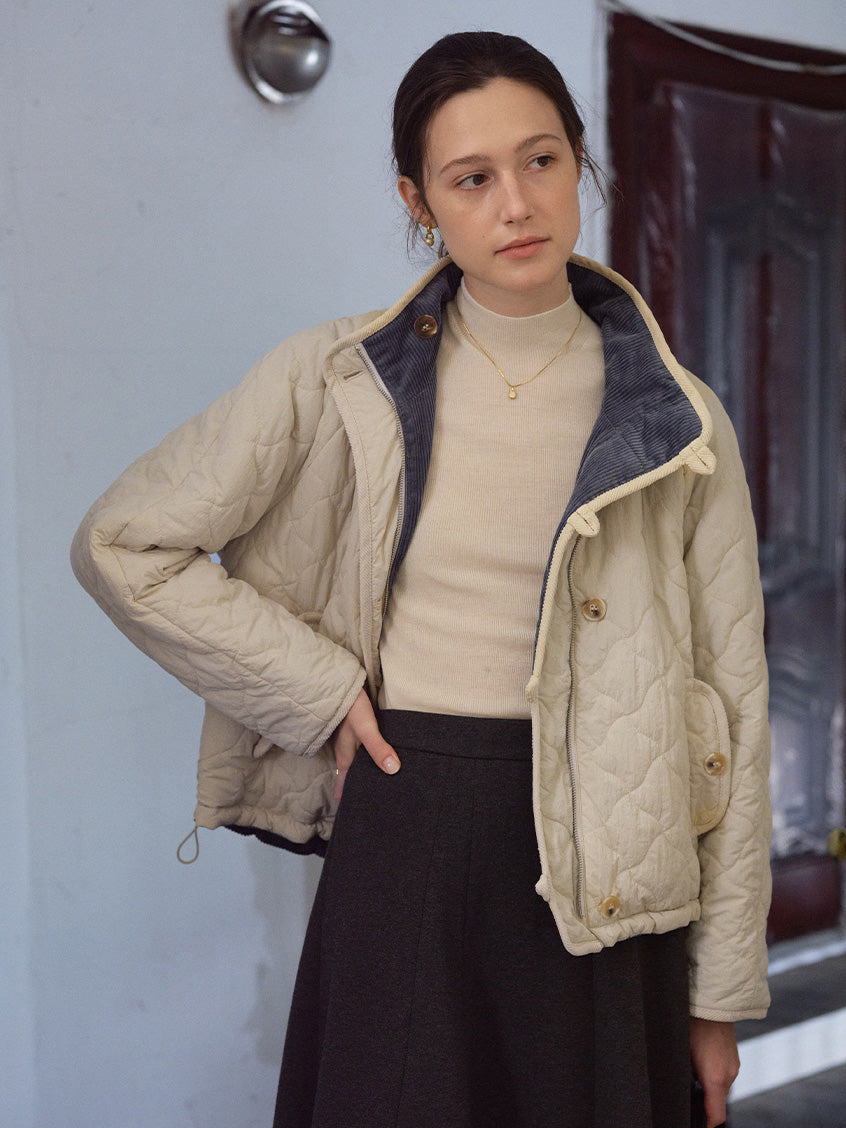 Gwendolen Reversible Corduroy Quilted Padded Jacket