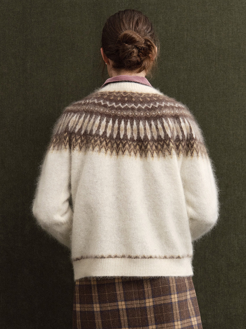 Tamara Nordic Yoke Round Neck Sweater