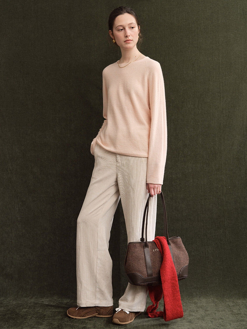 Aurelie Wool-Cashmere Crew-Neck Sweater