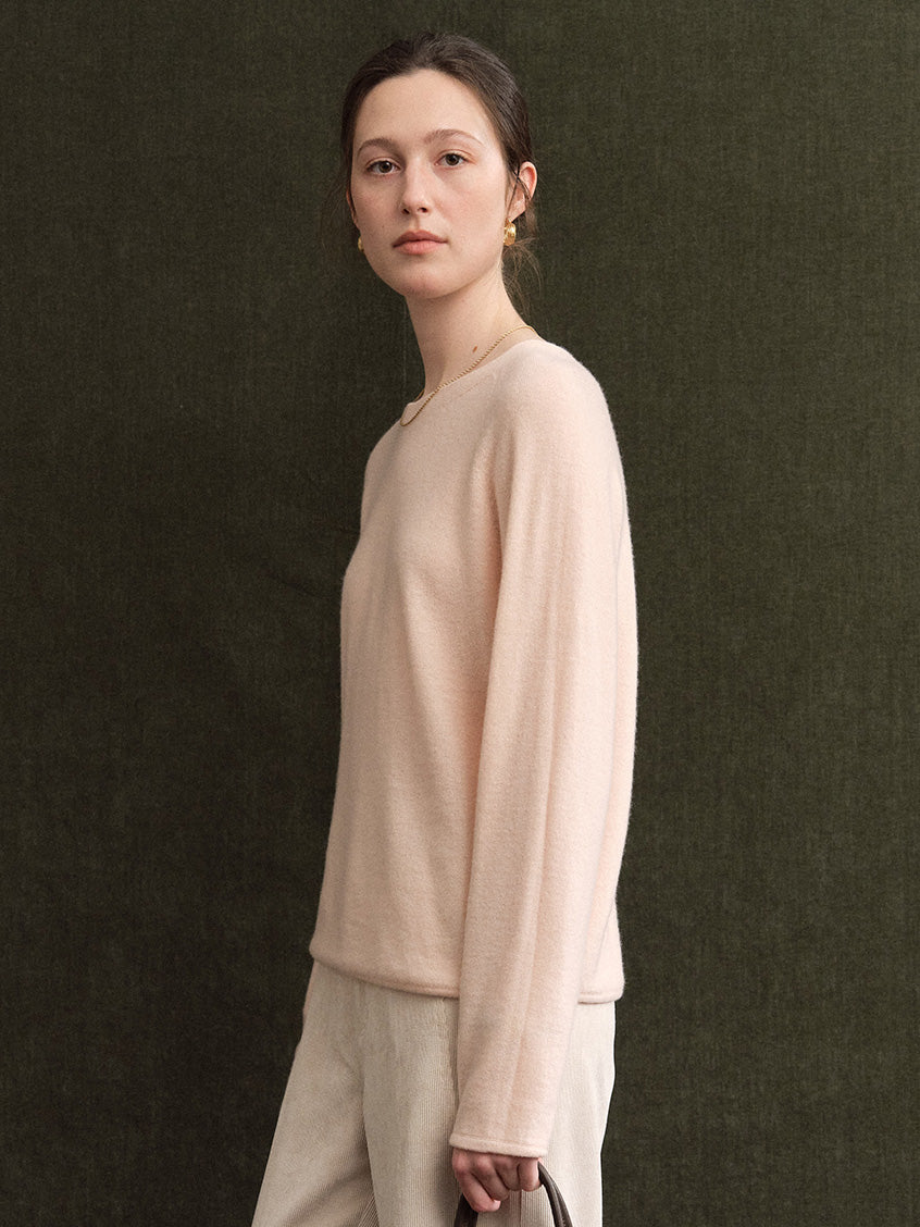 Aurelie Wool-Cashmere Crew-Neck Sweater