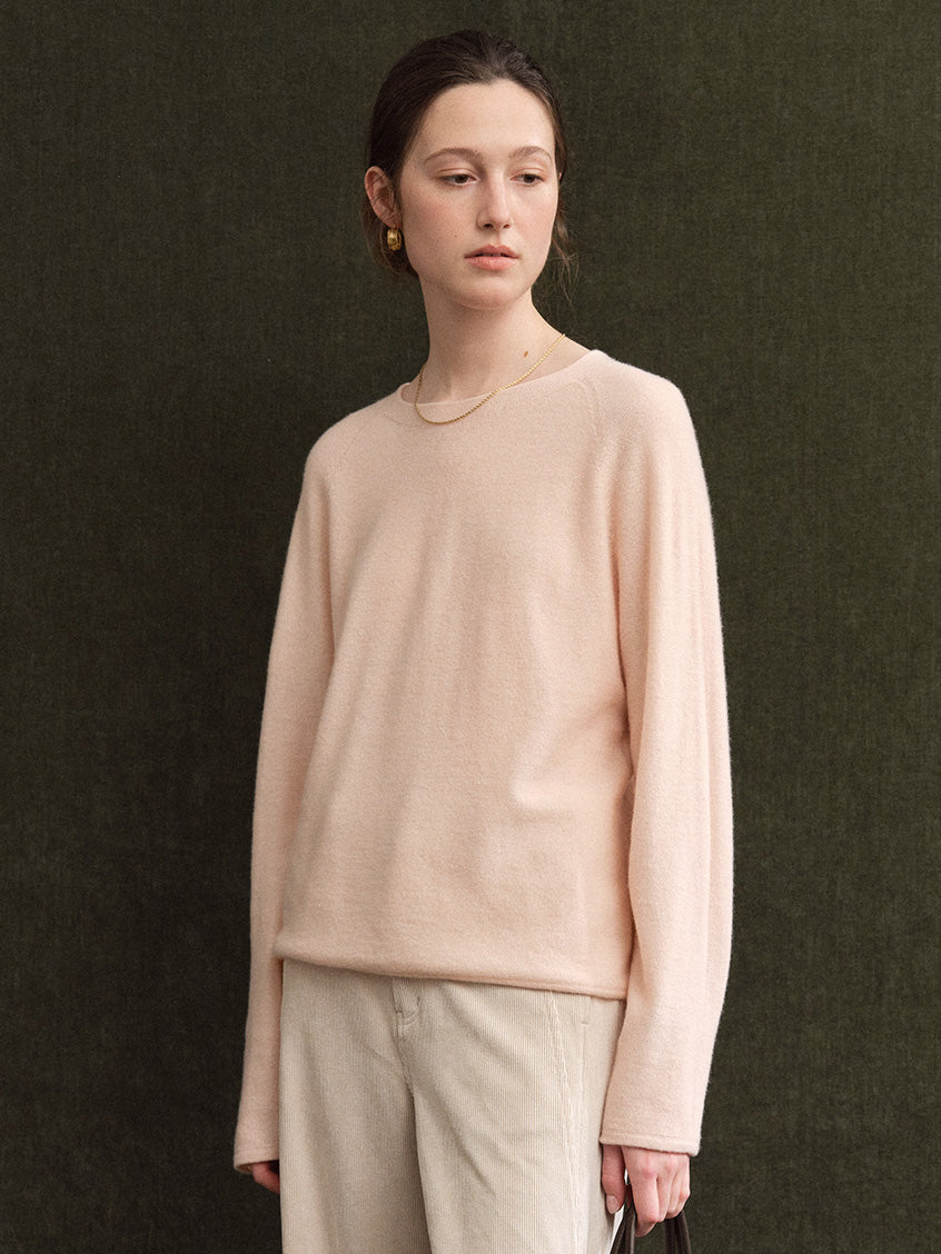 Aurelie Wool-Cashmere Crew-Neck Sweater
