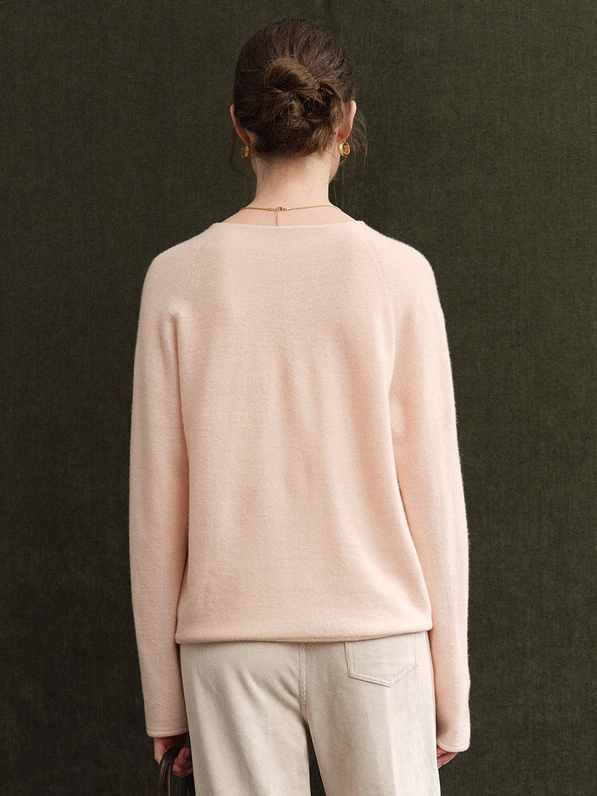 Aurelie Wool-Cashmere Crew-Neck Sweater
