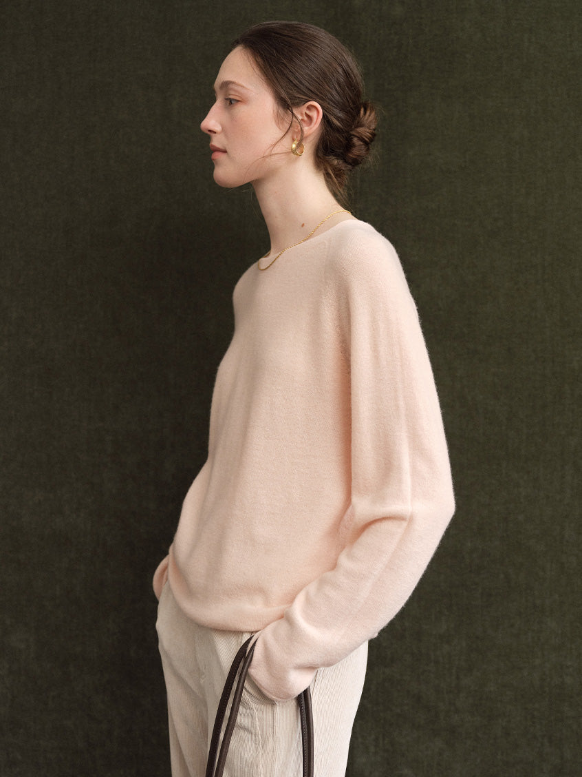 Aurelie Wool-Cashmere Crew-Neck Sweater