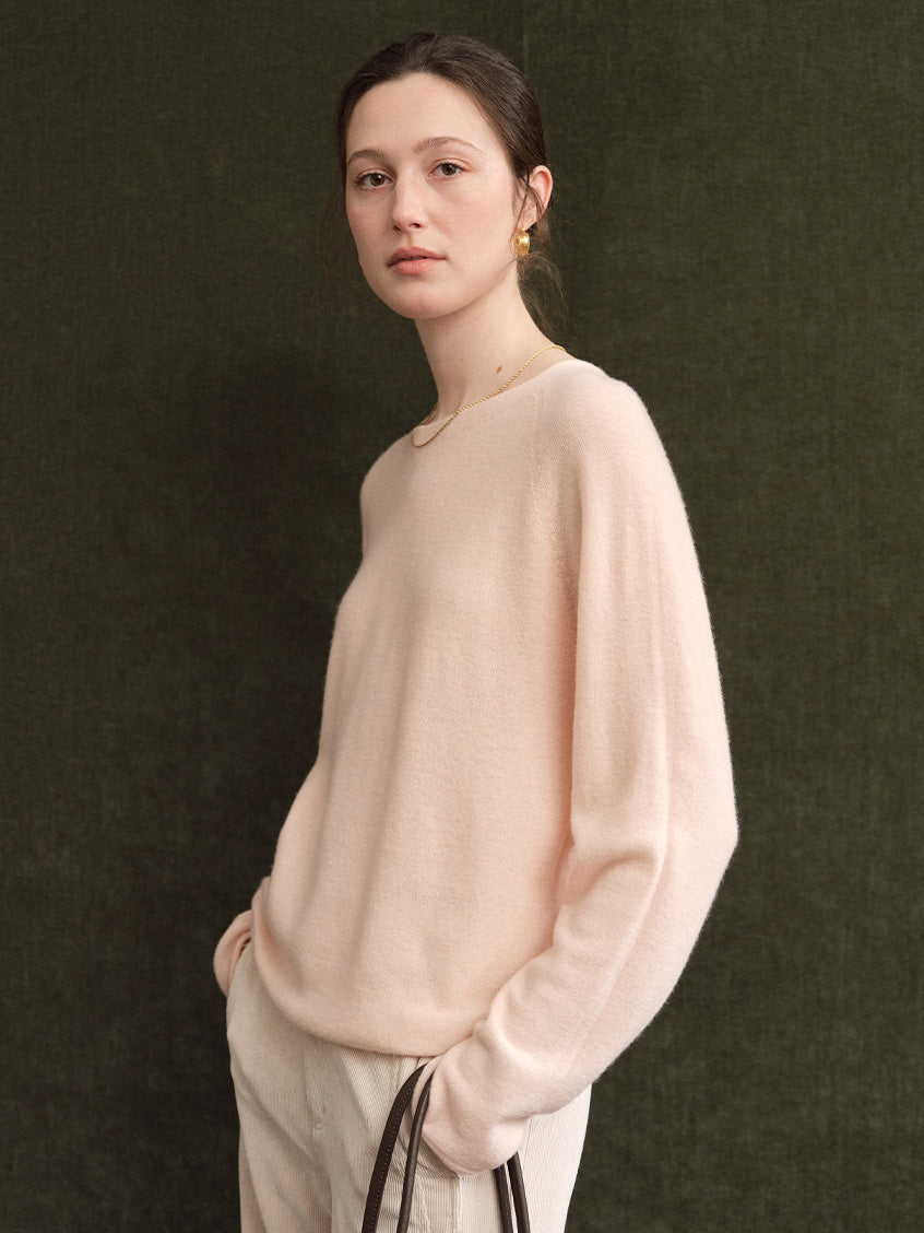 Aurelie Wool-Cashmere Crew-Neck Sweater