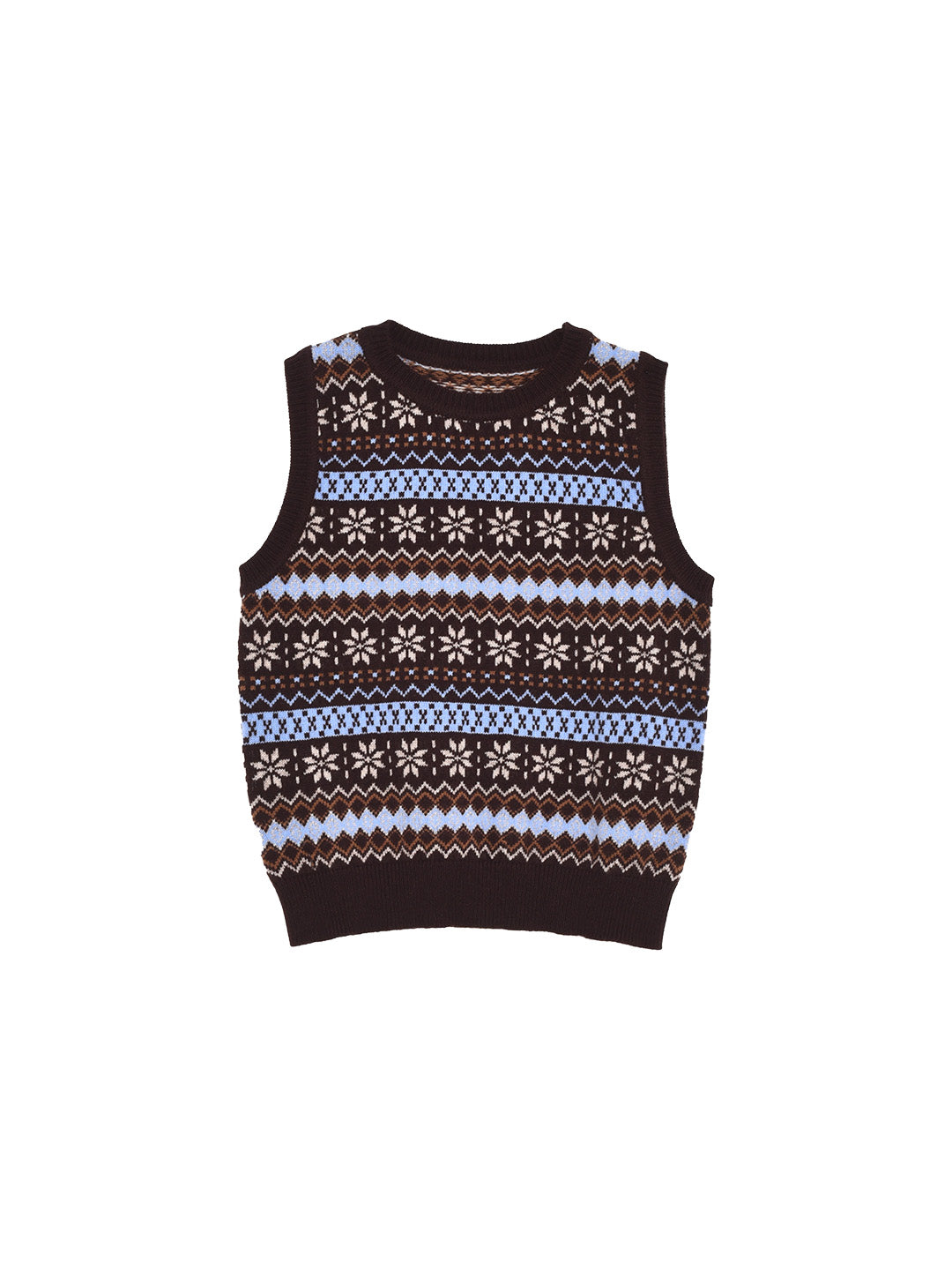 Iyla Round Neck Fair Isle Vest