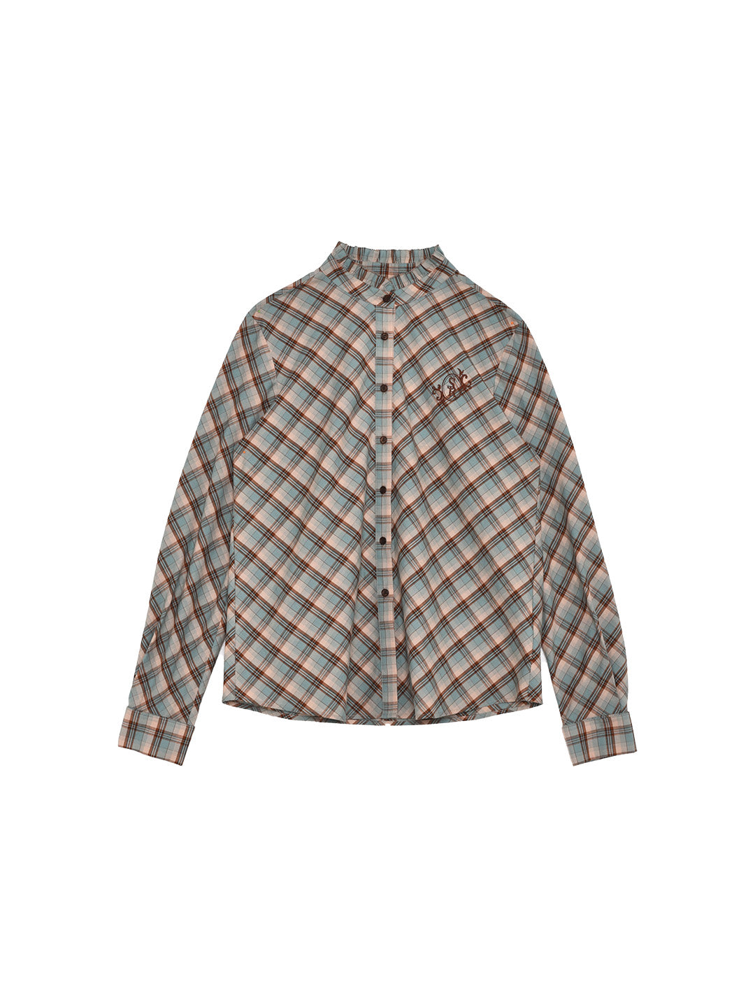 Sasah Stand Collar 100% Cotton Shirt